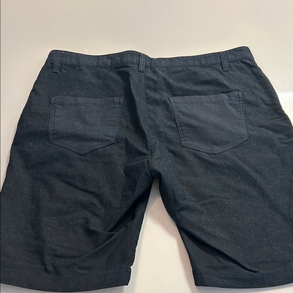 Blue Flat Front Shorts with Clean Design - Picture 2 of 6